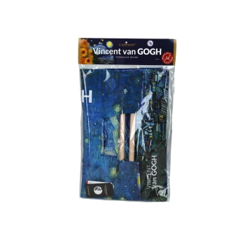 Torba z drewnianym uchwytem - V. van Gogh, Gwiaździsta noc nad Rodanem (CARMANI)