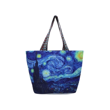 Torba na suwak z nadrukiem dwustronnym- V. van Gogh, Gwiaździsta Noc