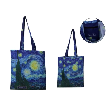 Torba na ramię, składana - V. van Gogh, Gwiaździsta Noc