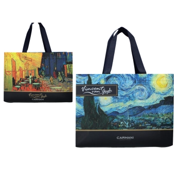 Torba śniadaniowa - V. Van Gogh, Taras Kawiarni + Gwiaździsta Noc (CARMANI)