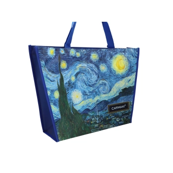 Torba na ramię z kieszonką - V. van Gogh, Gwiaździsta Noc nad Rodanem (CARMANI)