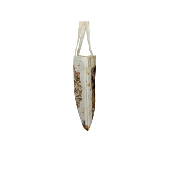 Torba śniadaniowa - G. Klimt, Pocałunek i Drzewo życia (kremowe tło) (CARMANI)