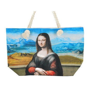 Torba z uszami ze sznurka - L. Da Vinci, Mona Lisa
