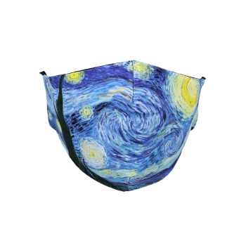 Maseczka ochronna - V. van Gogh, Gwiaździsta Noc (czarna gumka) (CARMANI)