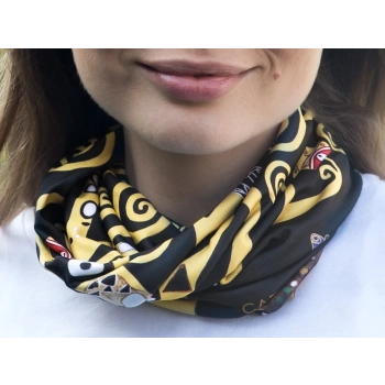 Komin/chusta - G. Klimt, Drzewo życia - alternatywa maseczki (CARMANI)