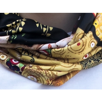 Komin/chusta - G. Klimt, kolaż - alternatywa maseczki (CARMANI)