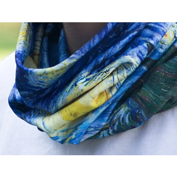 Komin/chusta - V. van Gogh, Gwiaździsta Noc - alternatywa maseczki (CARMANI)