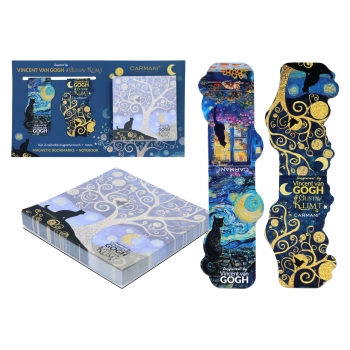 Kpl. Notes magnetyczny i 2 zakładki magnetyczne - Inspirowane malarstwem V. van Gogh (CARMANI)