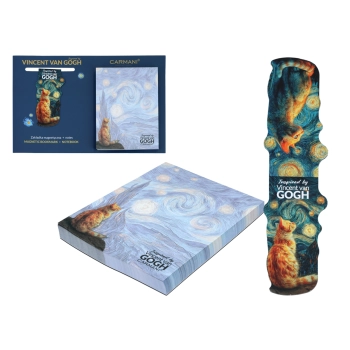Kpl. Notes magnetyczny i magnes - Inspirowane malarstwem V. van Gogh (CARMANI)