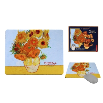 Podkładka pod mysz komputerową - V. van Gogh, Słoneczniki w wazonie (CARMANI)