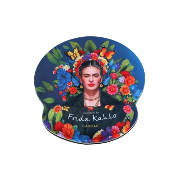 Podkładka pod mysz komputerową z poduszką na nadgarstek - inspirowana malarstwem F. Kahlo (CARMANI)