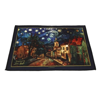 Dywanik - Inspiriwany V. van Gogh, Gwiaździsta Noc i Koty (CARMANI)
