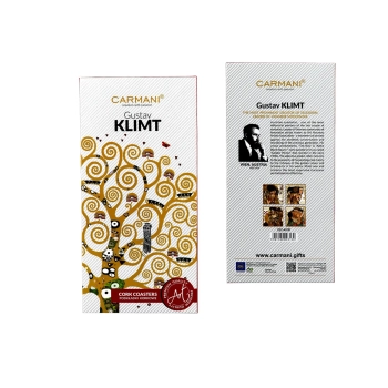 Kpl. 4 podkładek korkowych - G. Klimt, białe tło (CARMANI)