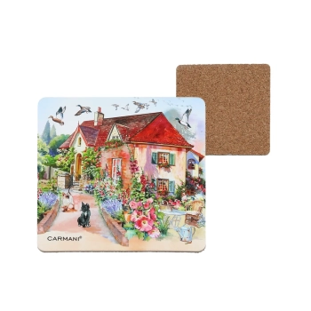 Kpl. 4 podkładek korkowych - Village Life (CARMANI)