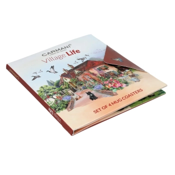 Kpl. 4 podkładek korkowych - Village Life (CARMANI)