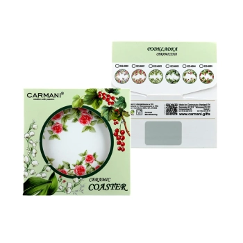 Podkładka ceramiczna, okrągła - Róże (CARMANI)