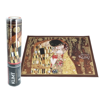 Podkładka na stół - G. Klimt, Pocałunek, brązowe tło (CARMANI)