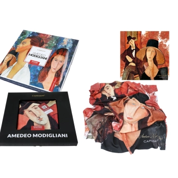 Chusta - A. Modigliani, Kobieta w kapeluszu i Mario Varvogli (CARMANI)