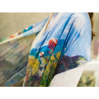 Szal - C. Monet, Spacer po klifie w Pourville (CARMANI)