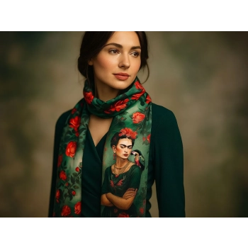 Szal - Inspirowany malarstwem F. Kahlo (CARMANI)