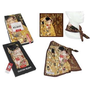 Apaszka - G. Klimt, Pocałunek (CARMANI)