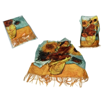 Szal - V. van Gogh, Słoneczniki w wazonie (CARMANI)