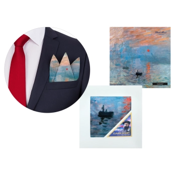 Poszetka - C. Monet, Wschód słońca (CARMANI)