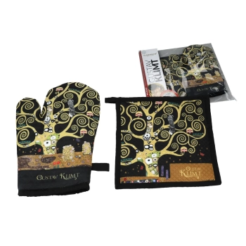 Kpl. Łapka i rękawica kuchenna - G. Klimt, Drzewo życia (CARMANI)