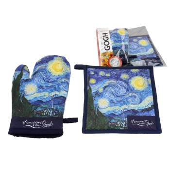 Kpl. Łapka i rękawica kuchenna - V. van Gogh, Gwiaździsta Noc (CARMANI)