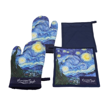 Kpl. Łapka i rękawica kuchenna - V. van Gogh, Gwiaździsta Noc (CARMANI)