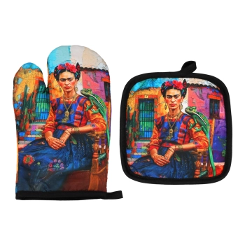 Kpl. Łapka i rękawica kuchenna - F. Kahlo, Autoportret (CARMANI)