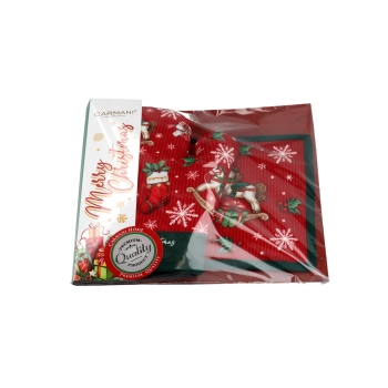 Kpl. Łapka i rękawica kuchenna - Boże Narodzenie (CARMANI)