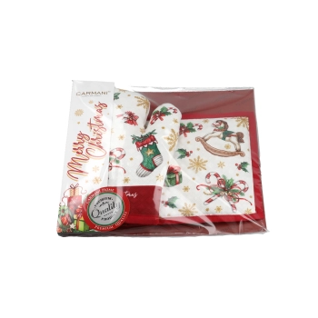 Kpl. Łapka i rękawica kuchenna - Boże Narodzenie (CARMANI)