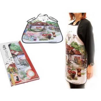 Fartuszek kuchenny - Village Life, Biały Dworek (CARMANI)