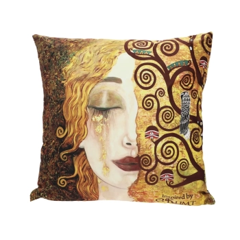 Poduszka z wypełnieniem/suwak - G. Klimt, Złote łzy (CARMANI)
