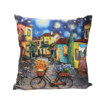Poduszka z wypełnieniem/suwak - Inspirowana malarstwem V. van Gogh (CARMANI)