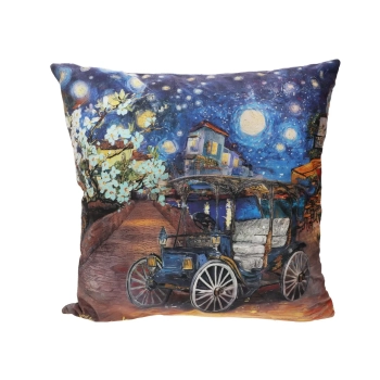 Poduszka z wypełnieniem/suwak - Inspirowana malarstwem V. van Gogh (CARMANI)