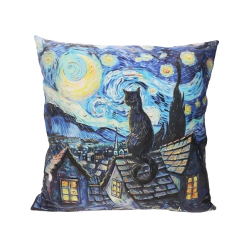 Poduszka z wypełnieniem/suwak - Inspirowana malarstwem V. van Gogh (CARMANI)