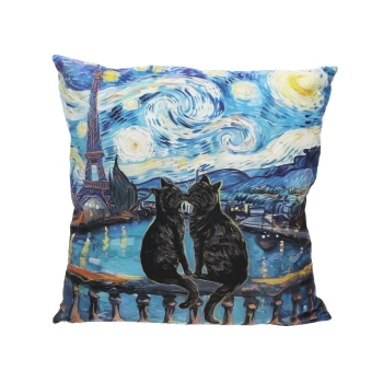 Poduszka z wypełnieniem/suwak - Inspirowana malarstwem V. van Gogh (CARMANI)