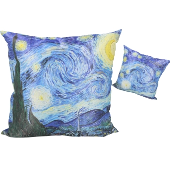 Poduszka z wypełnieniem/suwak - V. van Gogh, Gwiaździsta Noc (CARMANI)