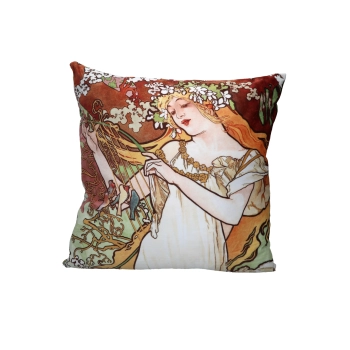 Poduszka z wypełnieniem/suwak - A. Mucha, Wiosna (CARMANI)