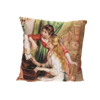 Poduszka z wypełnieniem/suwak - A. Renoir, Lekcja gry na pianinie (CARMANI)