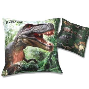 Poduszka z wypełnieniem/suwak - Prehistoric  World of Dinosaurs (CARMANI)