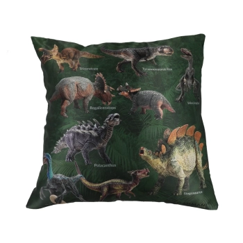 Poduszka z wypełnieniem/suwak - Prehistoric  World of Dinosaurs (CARMANI)