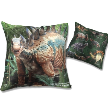 Poduszka z wypełnieniem/suwak - Prehistoric  World of Dinosaurs (CARMANI)