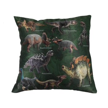 Poduszka z wypełnieniem/suwak - Prehistoric  World of Dinosaurs (CARMANI)