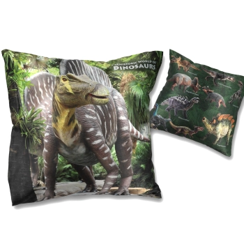 Poduszka z wypełnieniem/suwak - Prehistoric  World of Dinosaurs (CARMANI)