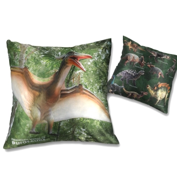 Poduszka z wypełnieniem/suwak - Prehistoric  World of Dinosaurs (CARMANI)