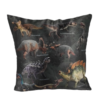 Poduszka z wypełnieniem/suwak - Prehistoric  World of Dinosaurs (CARMANI)