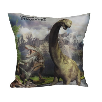 Poduszka z wypełnieniem/suwak - Prehistoric  World of Dinosaurs (CARMANI)